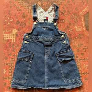 Vintage Tommy Hilfiger Kids Denim Overall Dress - Blue